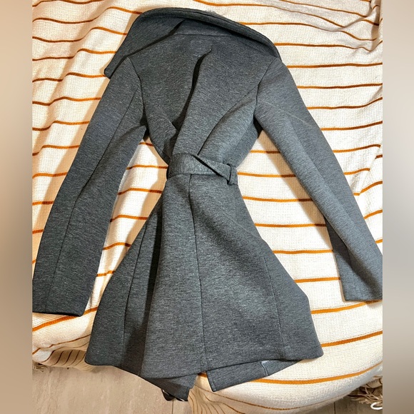 Belted Coat (Gray) | Size Small | Laundry by Design - Picture 2 of 4